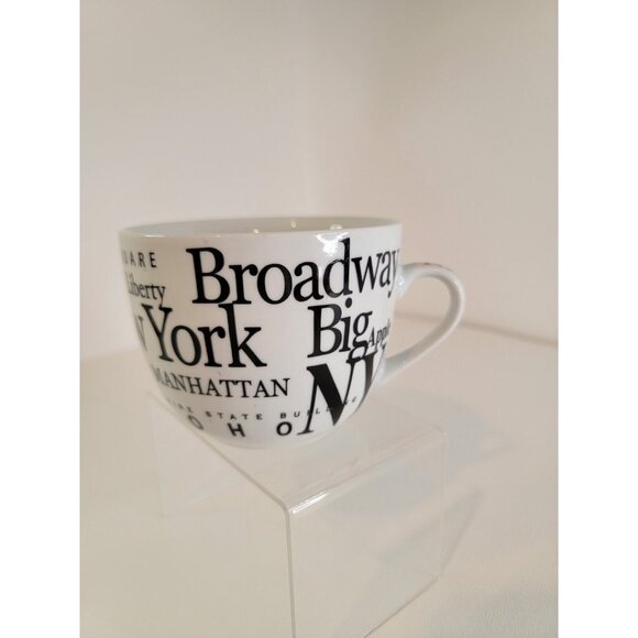 Jay Joshua New York Landmark Black And White Latte 12 fl oz Coffee Tea Mug Cup - Picture 4 of 7
